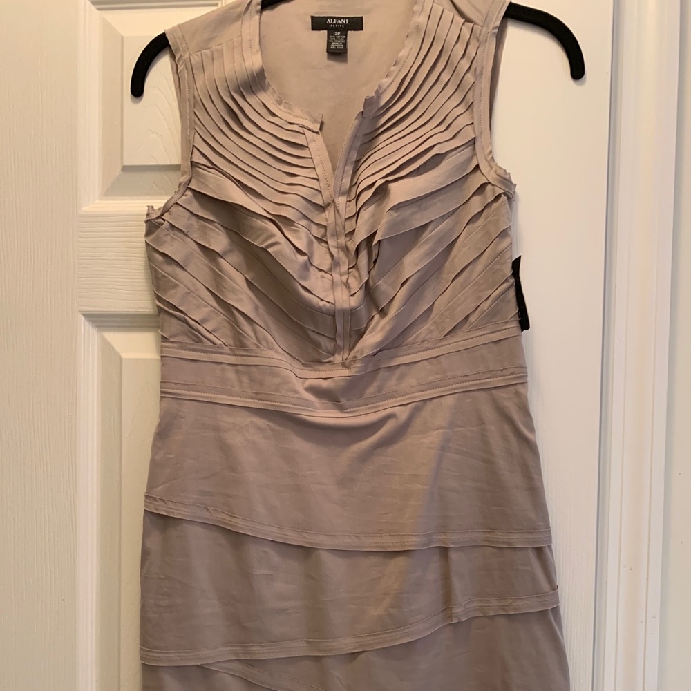 Taupe cotton/spandex dress